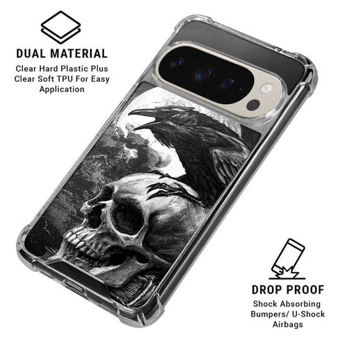 Alchemy Carta Poes Raven Pixel 9/9 Pro Clear Case